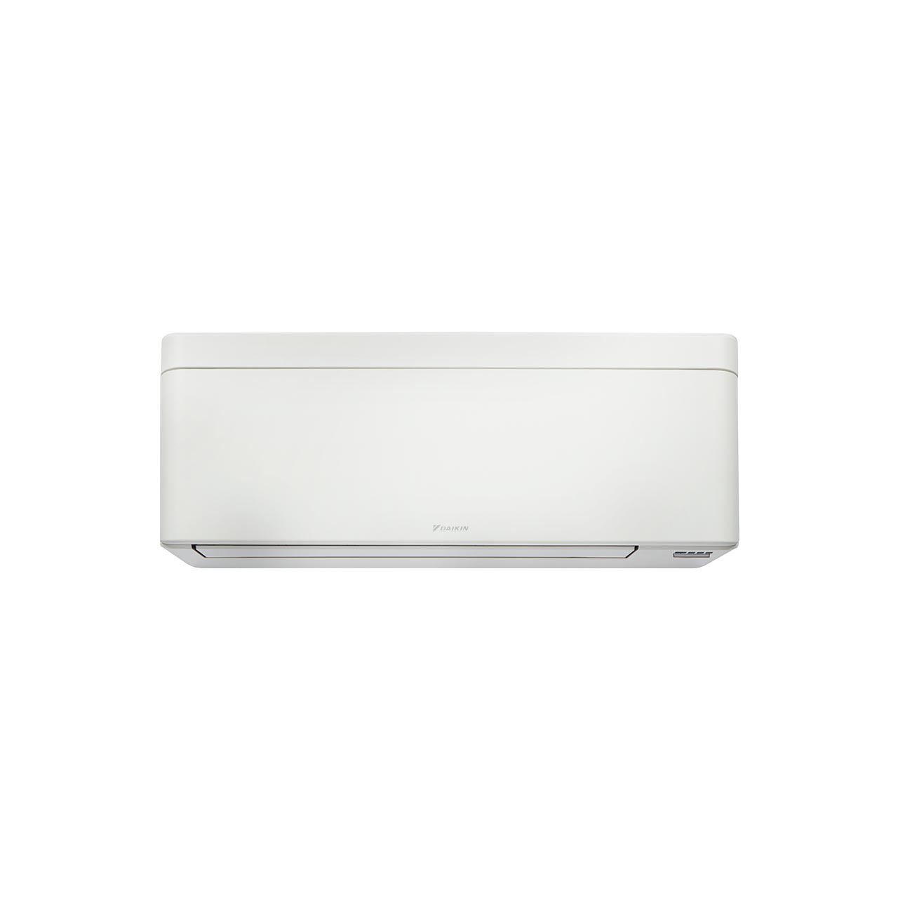Daikin Stylish unit shown front on, the same unit that heats in winter